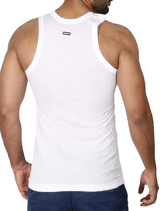 MACHO Pack of 8 Men Vest - Bare Essential