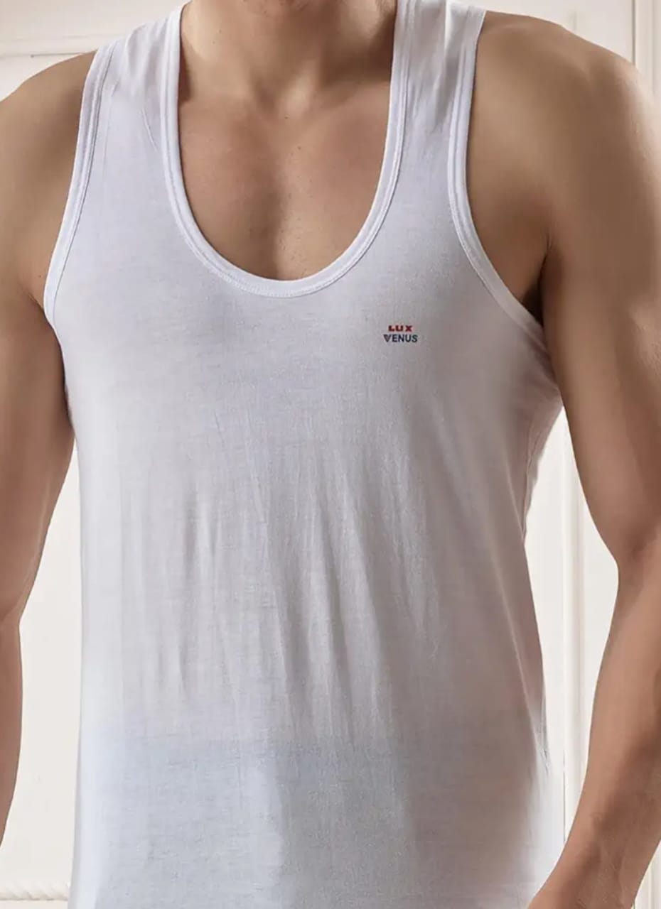 LUX VENUS Men's Cotton Vest (Pack of 2) - Bare Essential