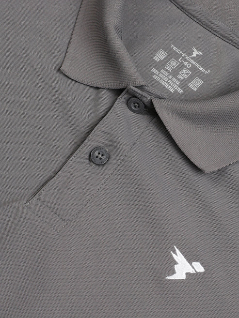 Men Solid Slim Fit Polo T-shirt with MATPIQ - Bare Essential