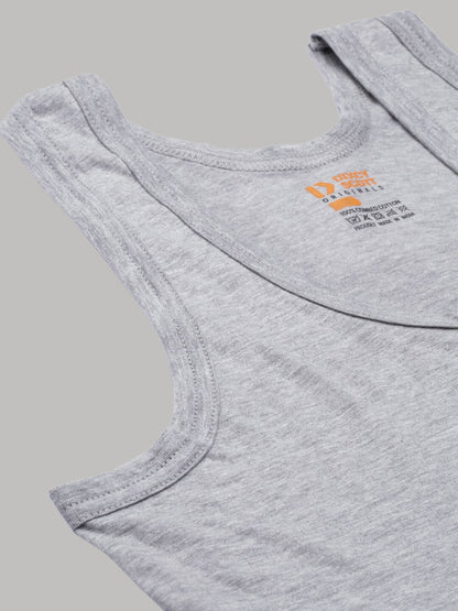 DIXCY SCOTT Men Pack Of 2 Solid Cotton Gym Innerwear Vest - Bare Essential