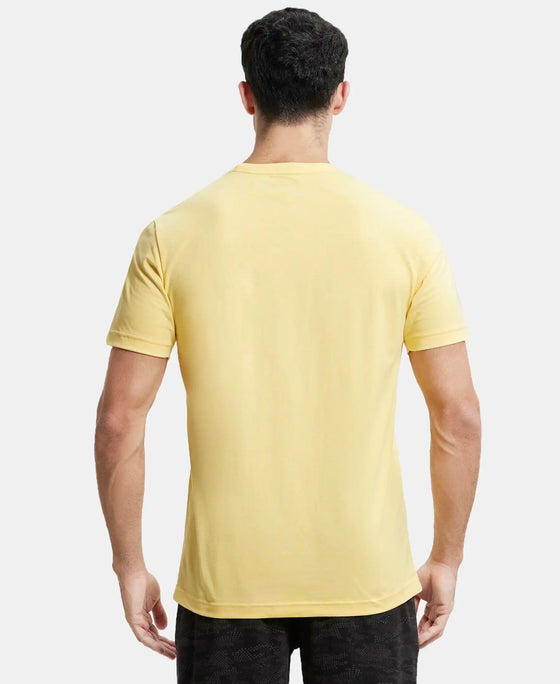 Jockey Super Combed Cotton Rich Round Neck Half Sleeve T-Shirt [Corn Silk] - Bare Essential