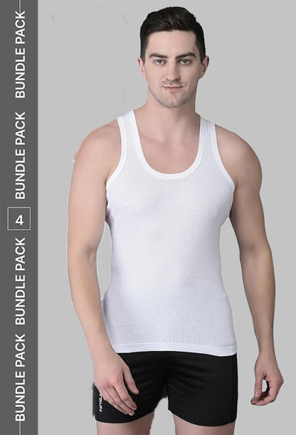 DOLLAR BIGBOSS FINE VEST PACK OF 4 - Bare Essential