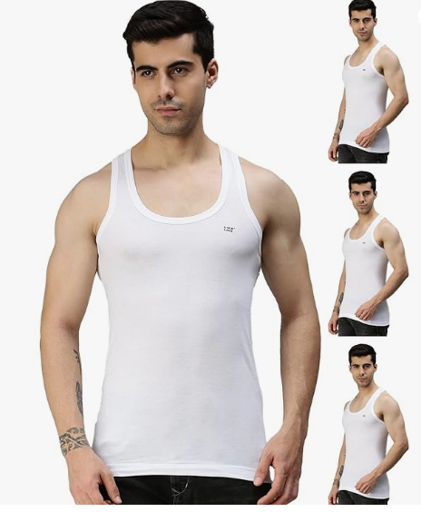 LUX COZI Pack of 4 Men Vest - Bare Essential