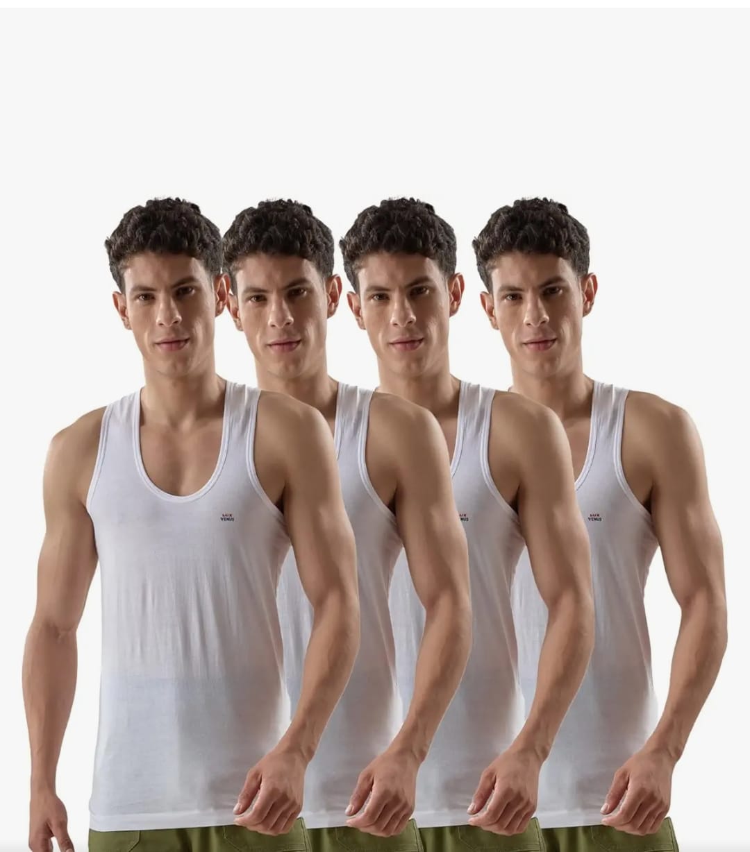 LUX VENUS Men's Cotton Vest (Pack of 2) - Bare Essential