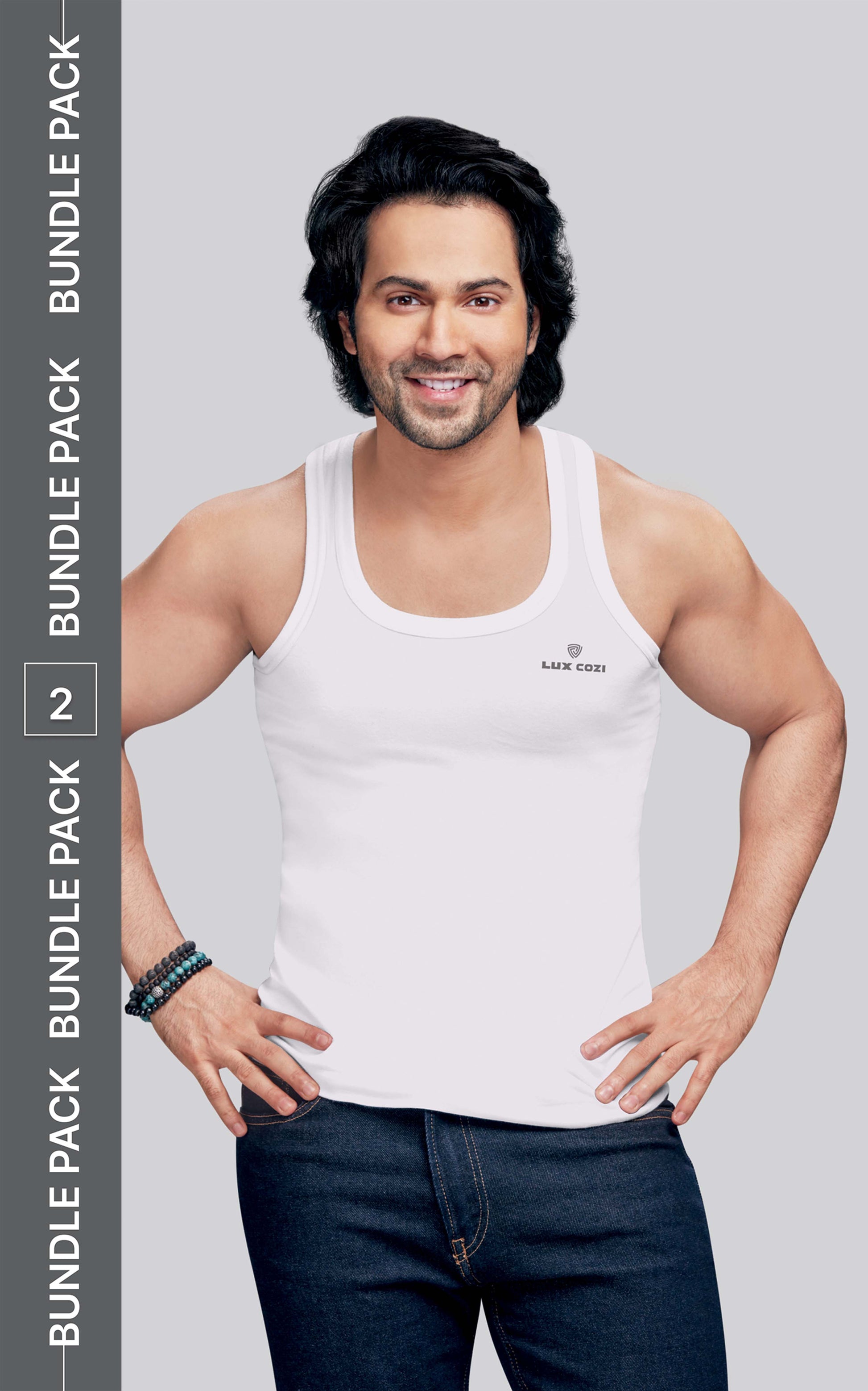 LUX COZI Pack of 2 Men Vest - Bare Essential